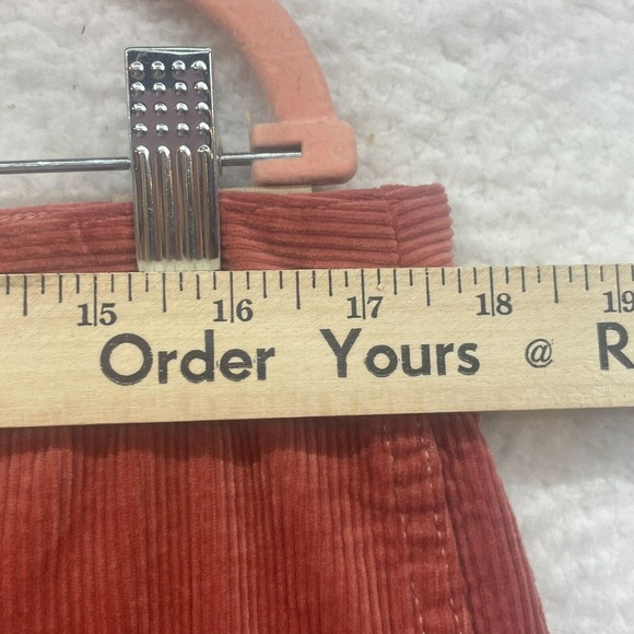 Madewell Pants Womens 32 Orange Corduroy Slim Emmett Wide Leg Crop High Rise - Picture 5 of 15